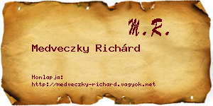 Medveczky Richárd névjegykártya